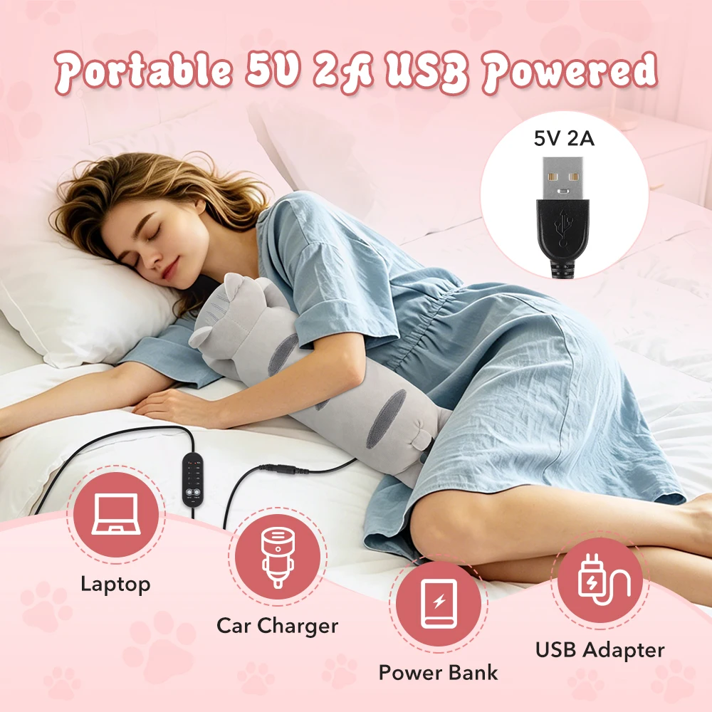 Heated Cat Plush Pillow, USB R - đánh giá và giá Home Office Cozy