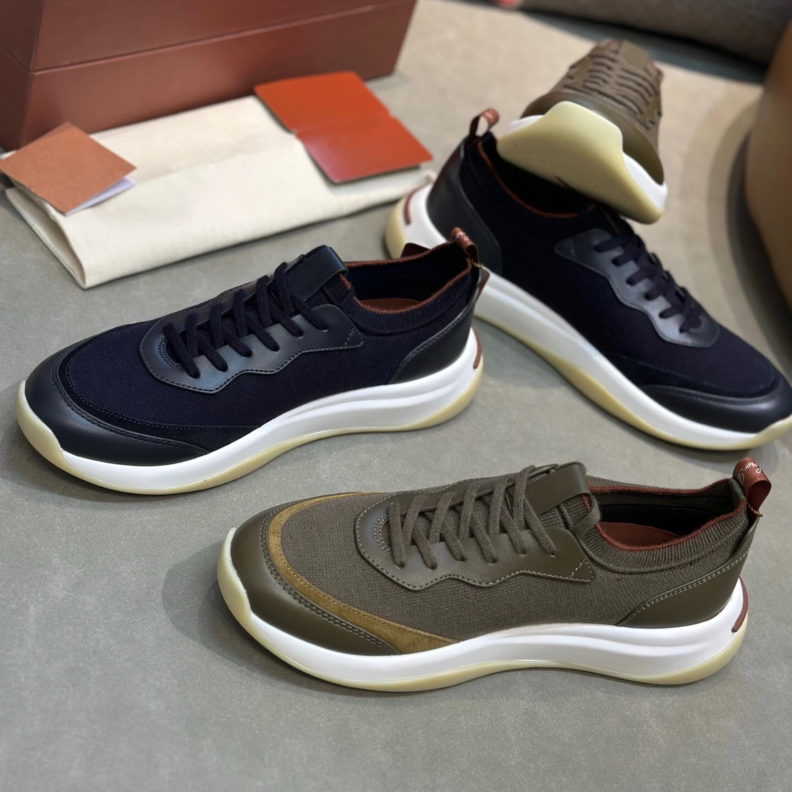 

Новинка 2023 года, мужская трикотажная шерстяная Sports oes из натуральной кожи Faion, легкая, дышащая, Busin Casual oes с круглым носком