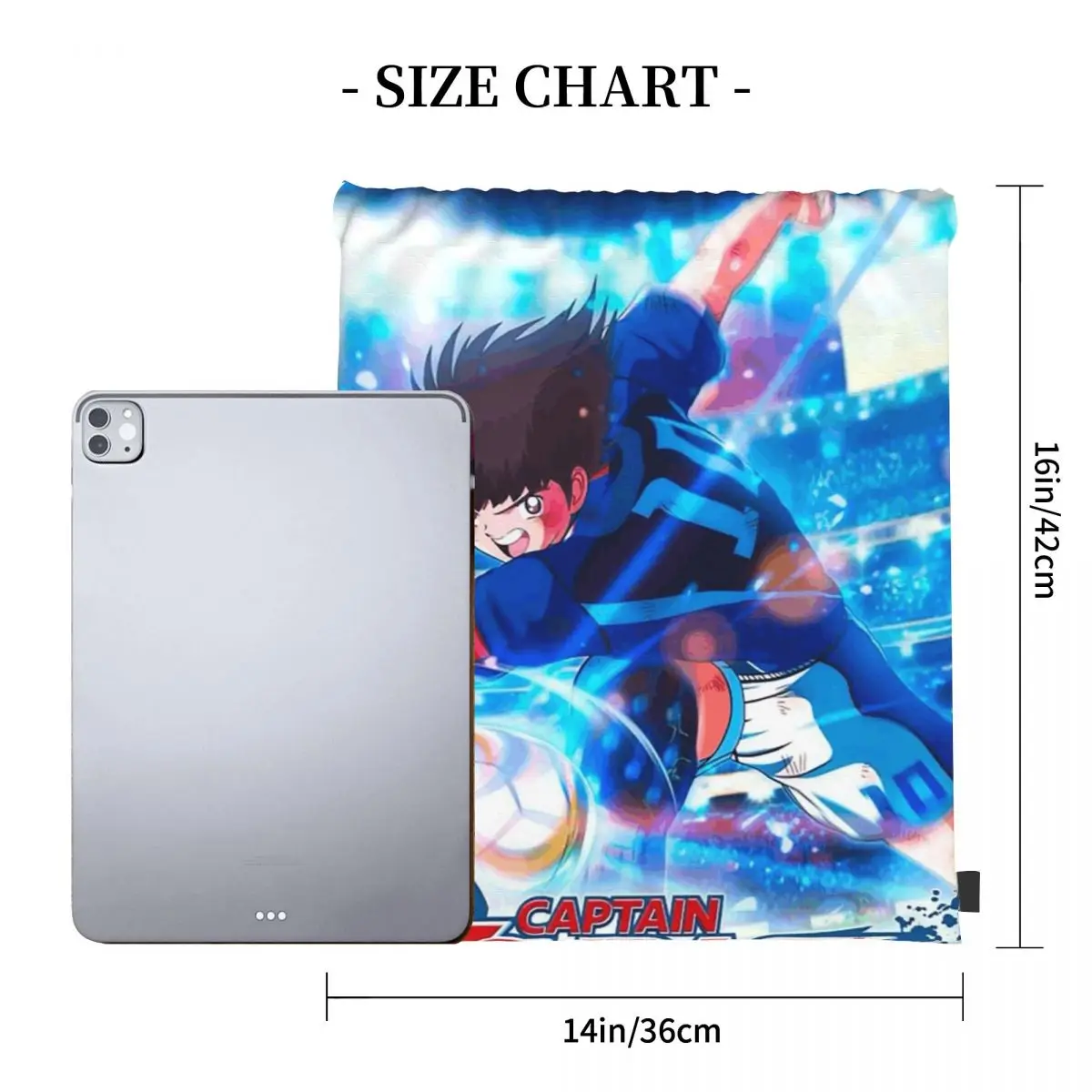 キャプテン翼アニメ漫画バックパックファッション巾着バンドルポケット雑貨バッグブックバッグ旅行学校用