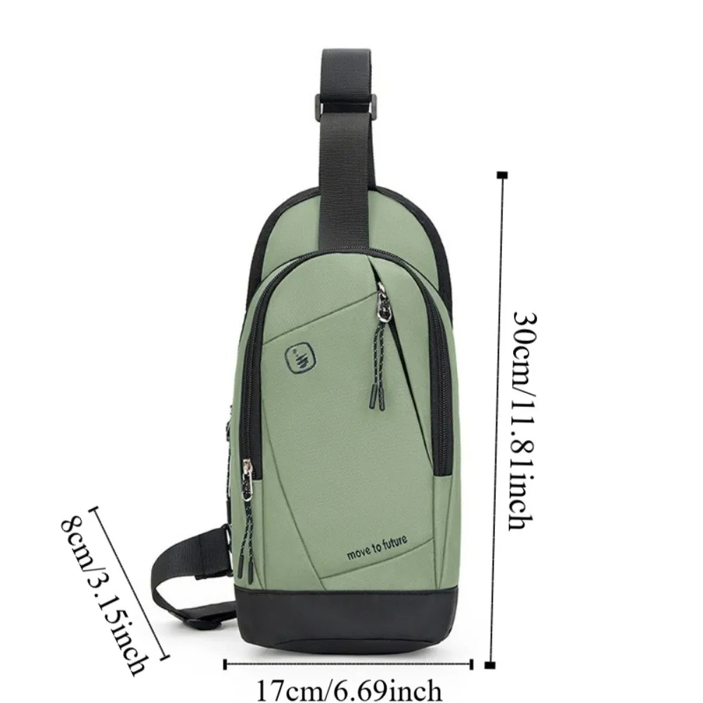 Повседневная мужская нагрудная сумка, многофункциональная сумка через плечо большой вместимости, легкая сумка на одно плечо