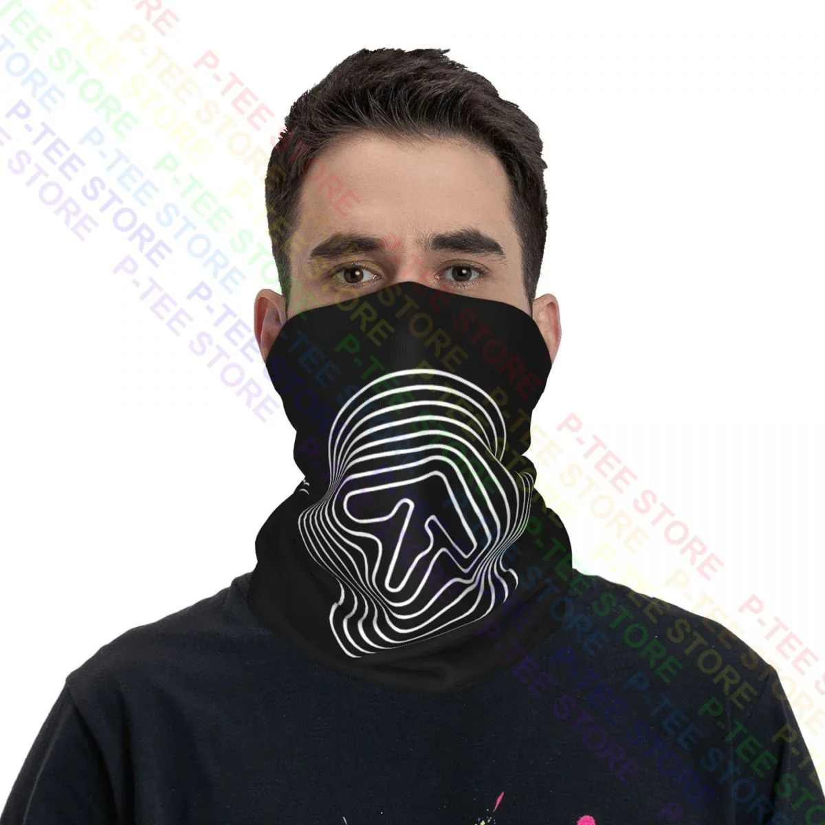 Virgil Abloh - Aphex Twin Coachella Neck Gaiter Bandana Scarf Face Mask Simple Dustproof Uv Protective