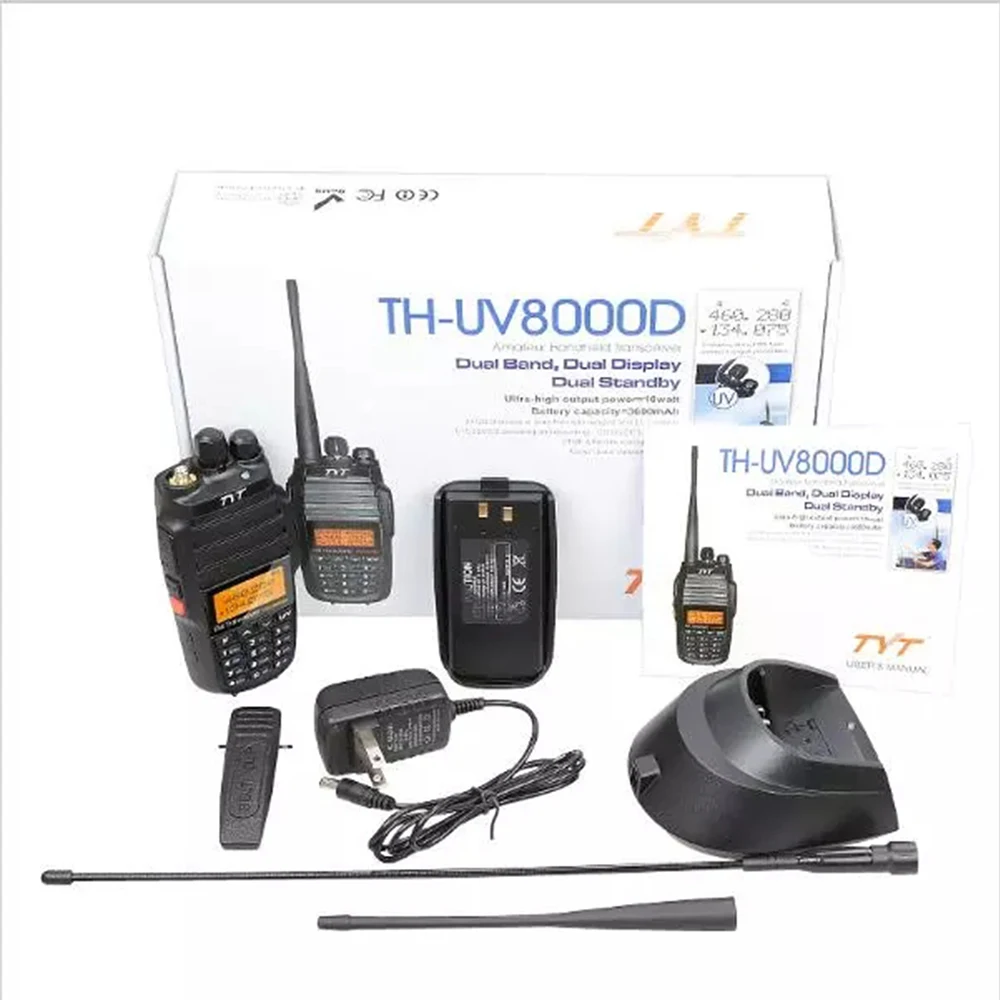 TYT TH-UV8000D Двухдиапазонная рация 10 Вт 136-174/400-520 МГц перекрестный ретранслятор рация FM Любительская рация