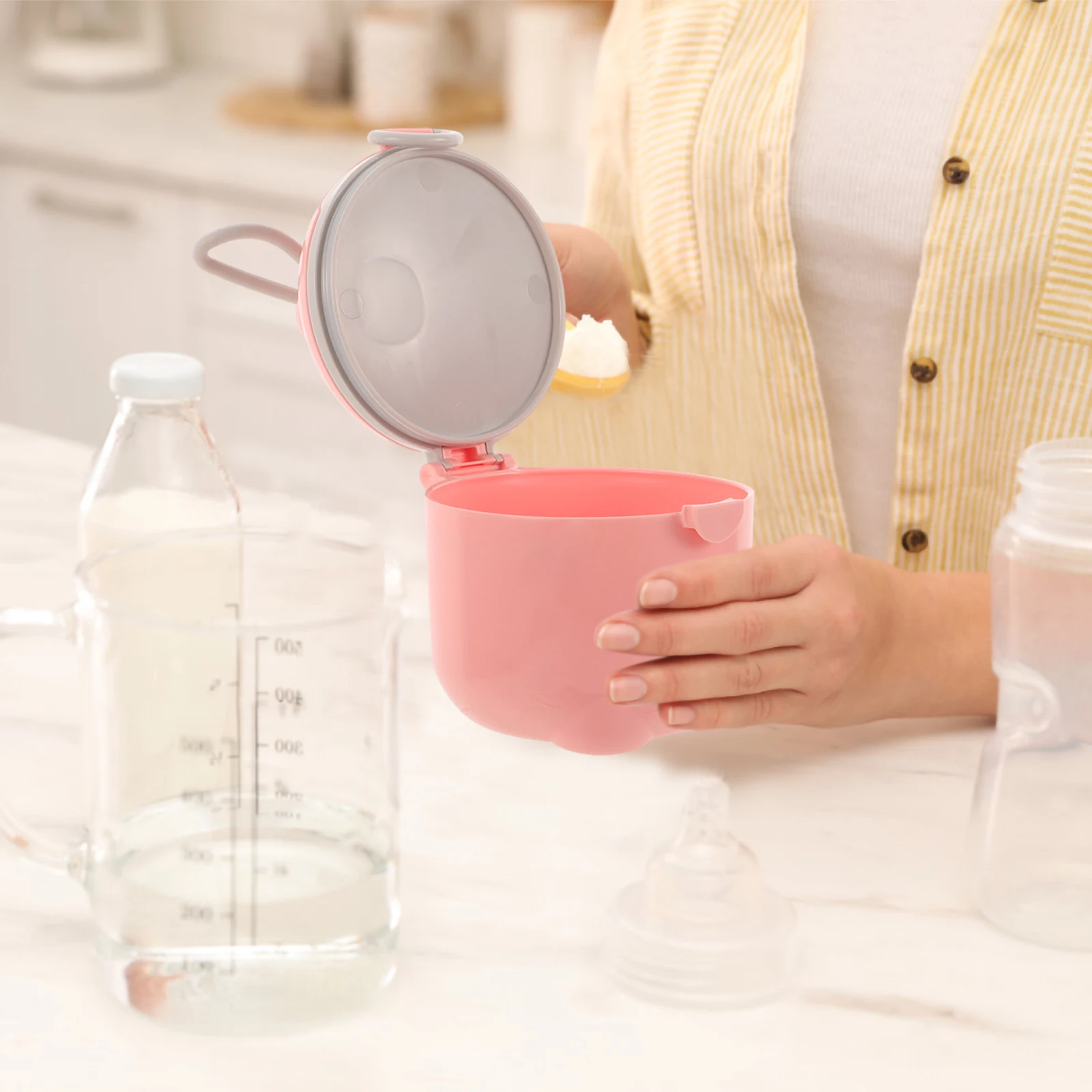 

Portable Baby Formula Box Airtight Powder Container Travel Storage Leakproof Large Size Plastic Home Toddler Infant Feeding
