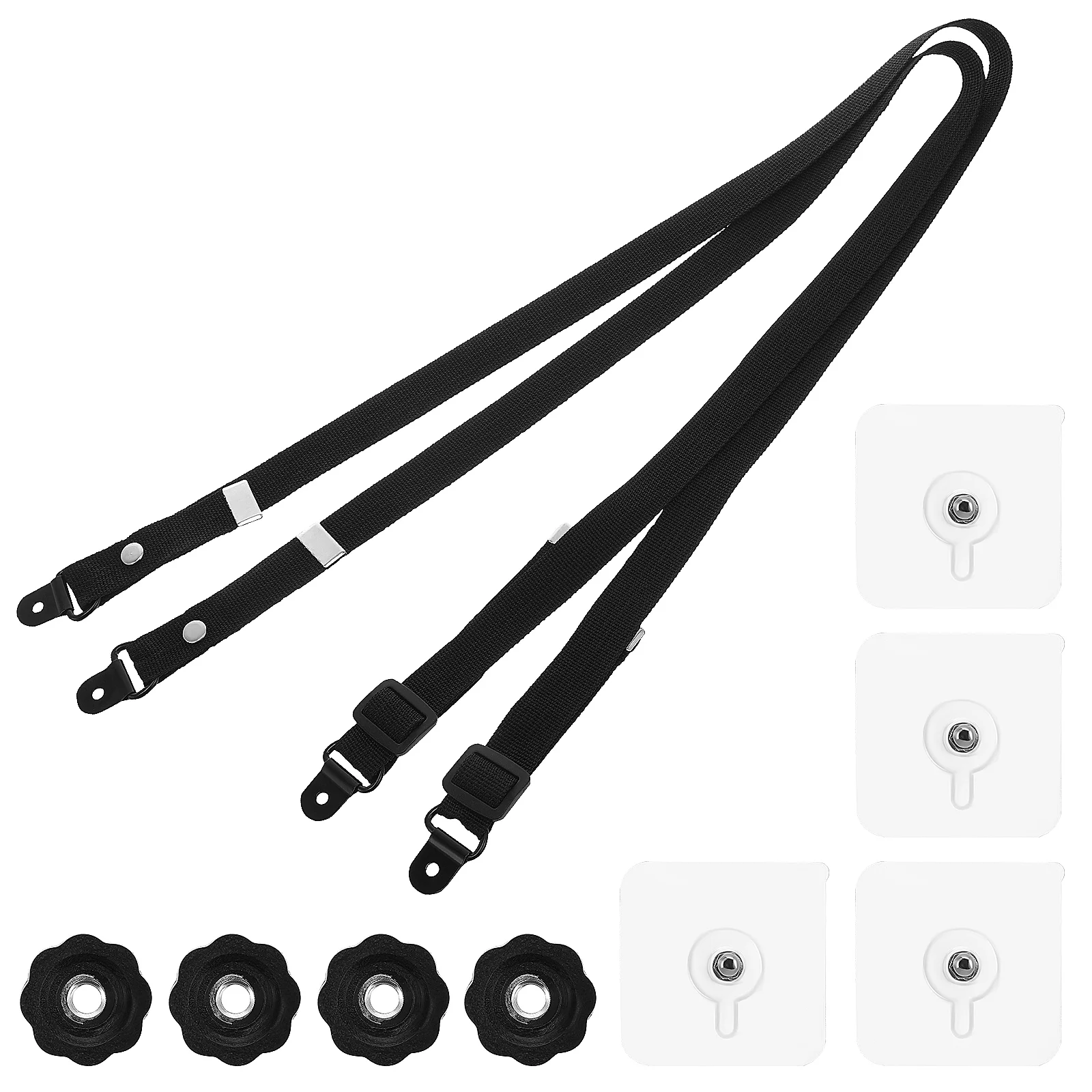 

Dresser Furniture Straps Wall Anchor Anchors for Baby Proofing Seat Black No Drill