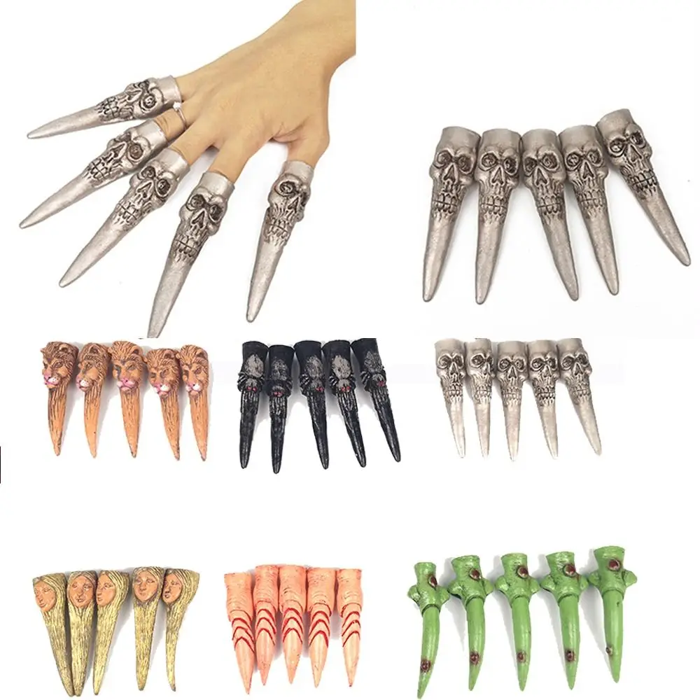 

Creative Fake Fingers Zombie Witch Finger Cot Ghost Spider Halloween Finger Cover Skull Latex Holiday