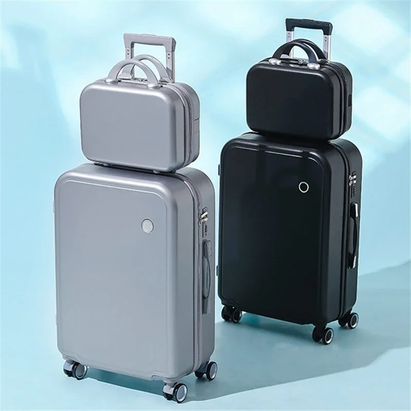 Unisex Puristic Design Travel Luggage Rolling Wheels Hardside Men Women Suitcase Trolley Case Carry On/Big 24 Inch