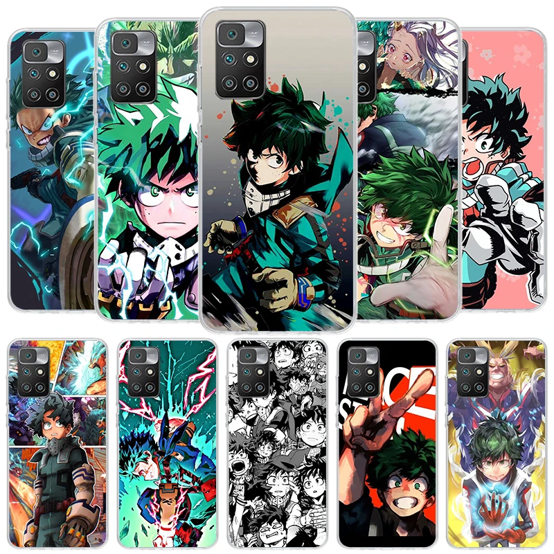 My Hero Izuku Deku Cover Phone Case For Xiaomi Redmi 12C 12 10C 10 9C 9 10A 9A 8A 9T 7A 7 6A 6 Pro K20 K40 S2 Soft Fundas Shell