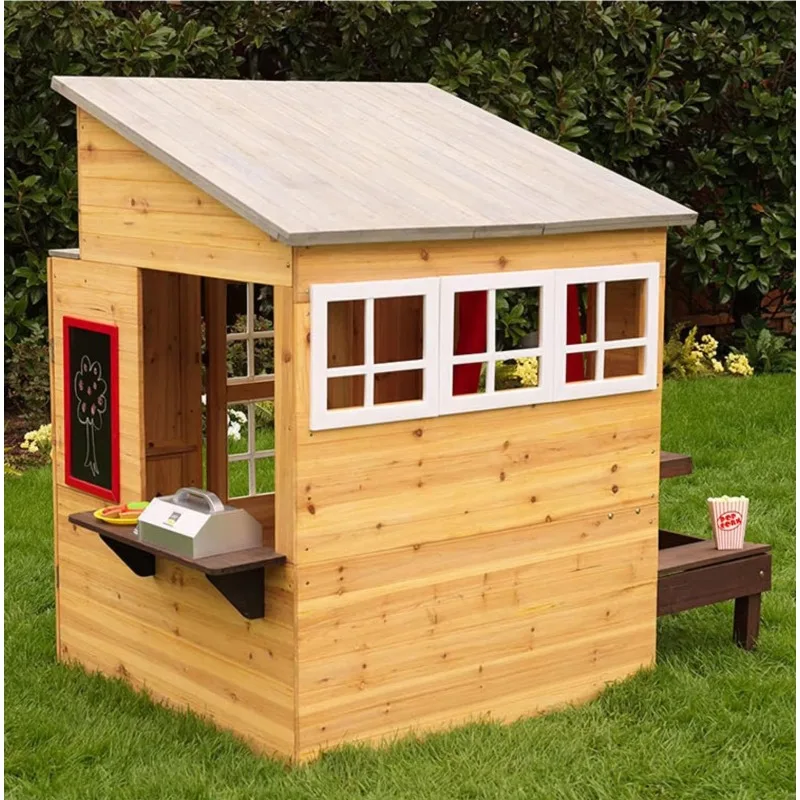 Modern Small Assembly Children's Solid  PlayHouse  Room Game Toy Cabin  for Home Children's Apartment Living Room Indoor Outdoor