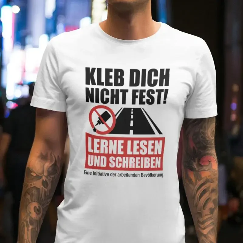 Dich No Festive Stickers Climate adhesive climate youth comedy politics slogans fun T shirt