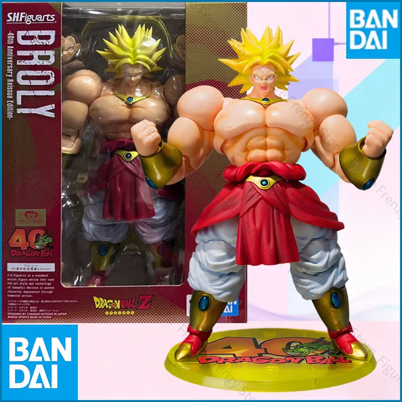 

Spot SaleEn Stock, caja Original BANDAI S.H.Figuarts DRAGON BALL BROLY 40TH SHF, molo figura acción, juguete para regalo para
