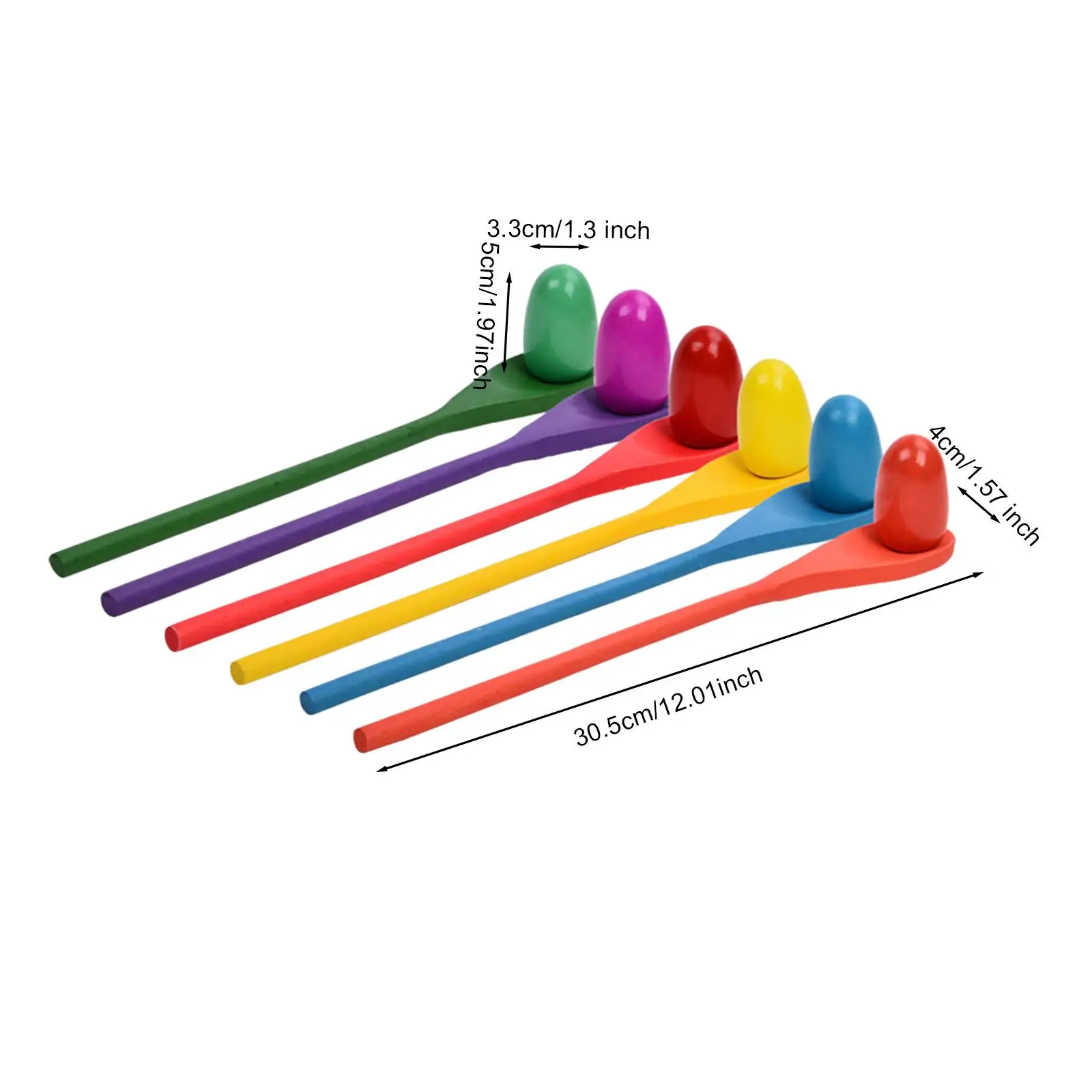 6 قطع من ألعاب سباق البيض والملعقة، لعبة تتابع الحديقة الخارجية للأطفال، لعبة يوم الميدان، لعبة التوازن العائلية لحفلات العطلات