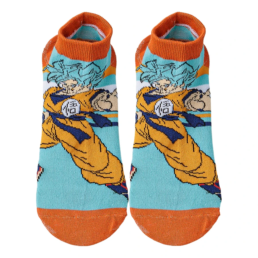 5 paires BANDAI hommes femmes Hip Hop Style de rue dessin animé chaussettes nouveauté drôle décontracté bateau court chaussettes invisibles