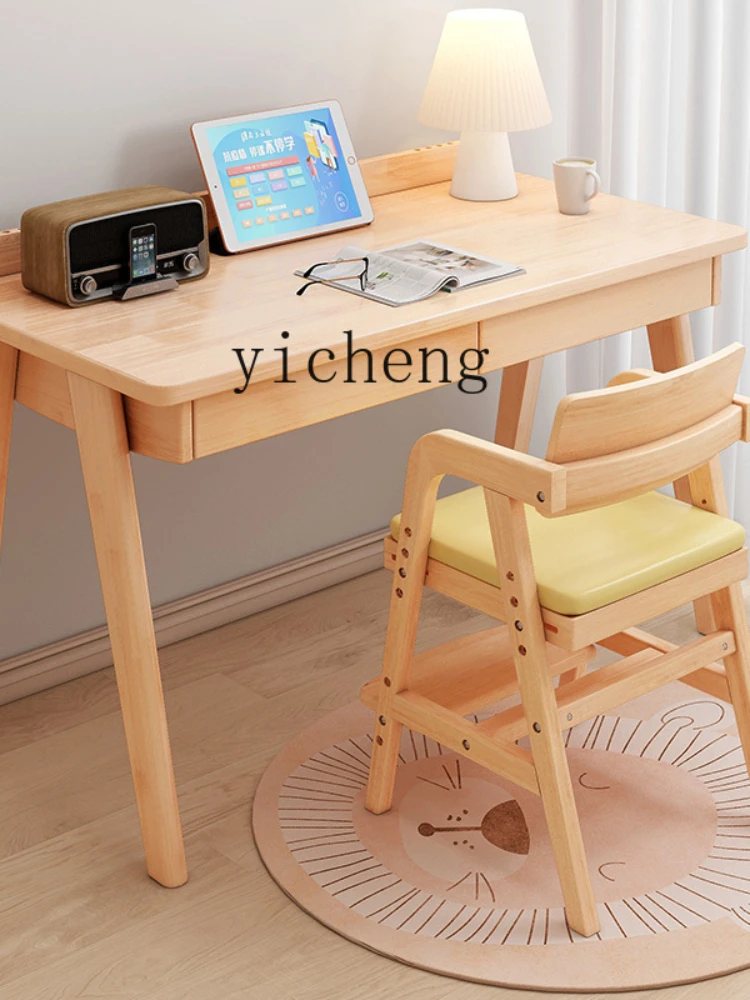 XL Solid Wood Children's Study Chair Desk Adjustable Writing Chair Multifunctional Correction Sitting Posture