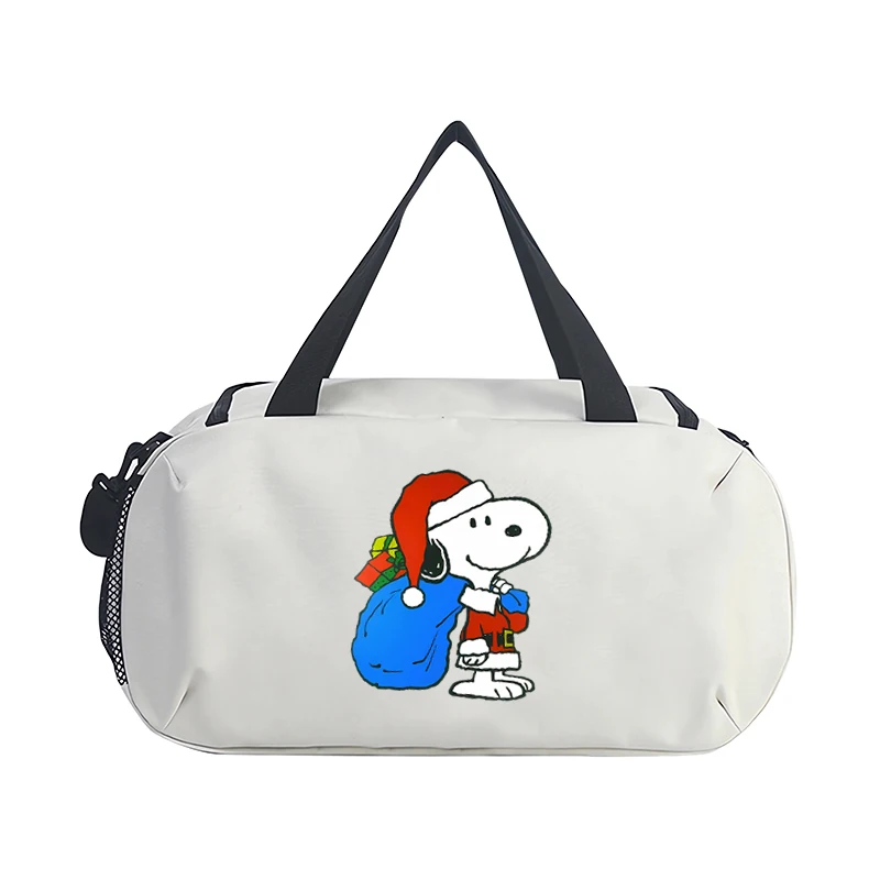 Torba podróżna Snoopy Anime Cartoon torebka z nadrukiem świątecznym przenośne torby do przechowywania ubrań o dużej pojemności Kawaii prezenty urodzinowe nowość