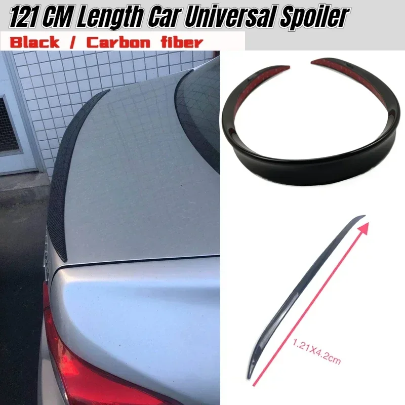 121cm Length Universal Spoiler Lip Sedan Rear Wing for W204 W211 BMW E92 E60 E90 G20 F30 Audi A3 A4 Peugeot 508