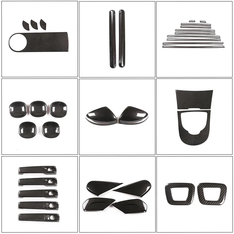 

For Mercedes Benz G Class W463 2019-2024 ABS Carbon Fiber Car Interior Exterior Decoration Panel Stickers Car Accessories
