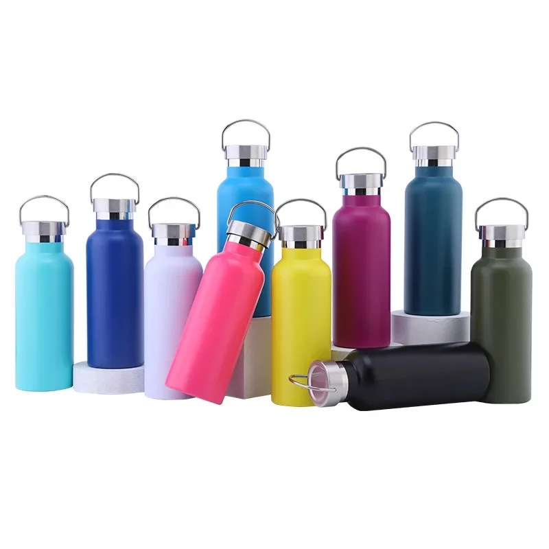 American Style Large Mouth Hand-held Thermos Stainless Steel Sports Kettle Outdoor Cycling Portable Mountaineering Space Kettle