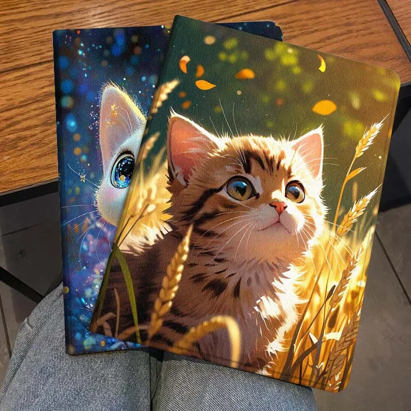 

Luminous Cat Cute Cartoon Gift For Honor Pad 8 V8 9 GT MagicPad 13 3 2 Tab MatePad Pro Air 12 X 12.6 Foldable Tablet Case