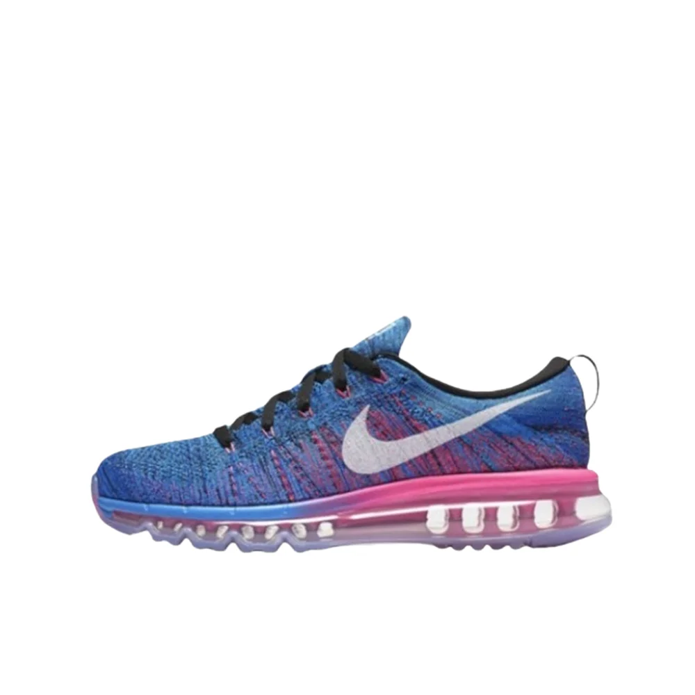 

Nike Air Max Flyknit Women Men Blue Pink Fabric Cushioning Breathable Lightweight Abrasion Resistant Running Shoes 620659-014