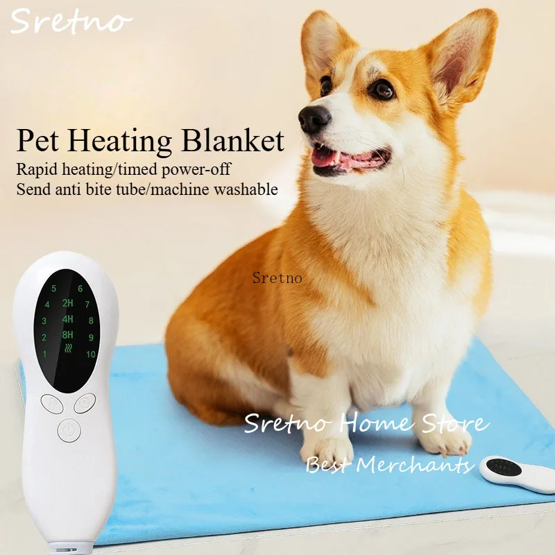 وسادة تدفئة للحيوانات الأليفة من SRETNO، مقاومة للماء، بطانية كهربائية مقاومة للخدش/العض للكلاب والقطط، سجادات تسخين ثابتة لدرجة الحرارة #1