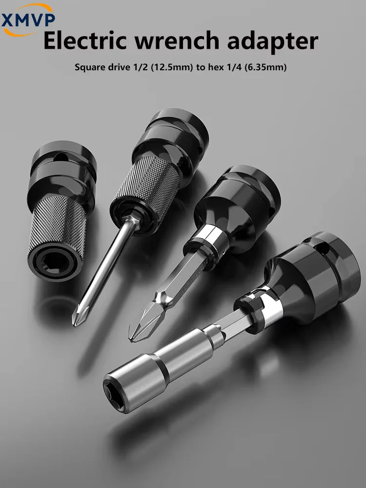 

Electric wrench adapter for converting to electric drill adapter, 1/2 to 1/4 hex socket chuck, sleeve type plate holder, chuck h