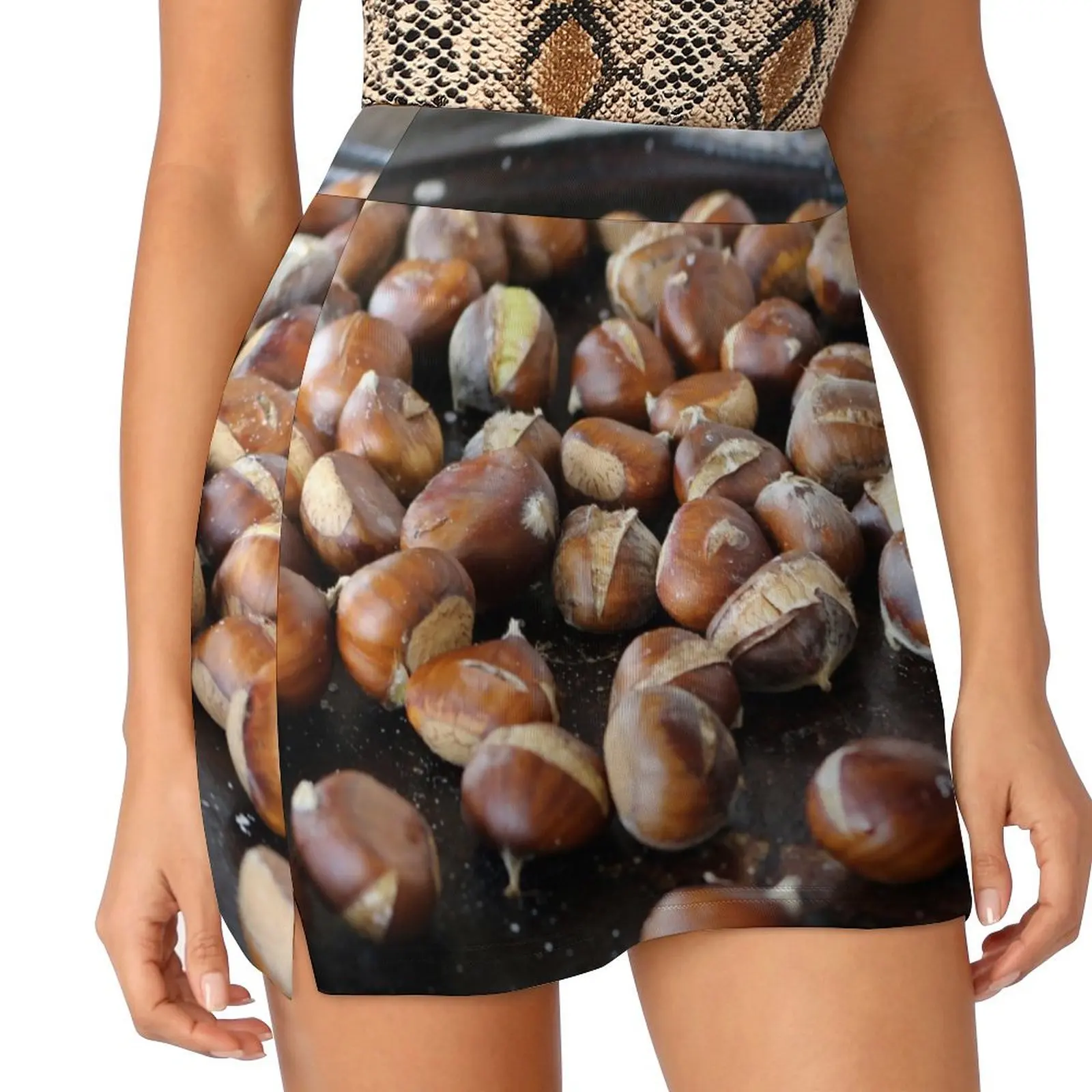 roasted chestnuts Mini Skirt Women's skirts women's clothing trend 2025