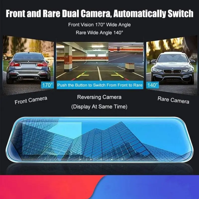 Car Dvr 5.5 Inch Full HD 1080P Dash Cam Ultra-Thin Touch Screen Camera Auto Rearview Mirror Video Recorder Two Camera Registrar