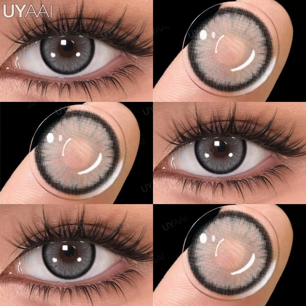 UYAAI 1 Pair Colored Contact Lenses for Eyes Blue Eye Lenses Green Fashion Lenses High Quality Brown Natural Lenses Gray Lenses
