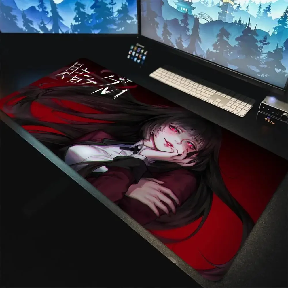 K_kakegurui Y_yumeko J_jabami Rubber Anime Mouse Pad Gamer Computer Gaming Accessories MousePads Mouse Mat HD Mice Pad Large Rug