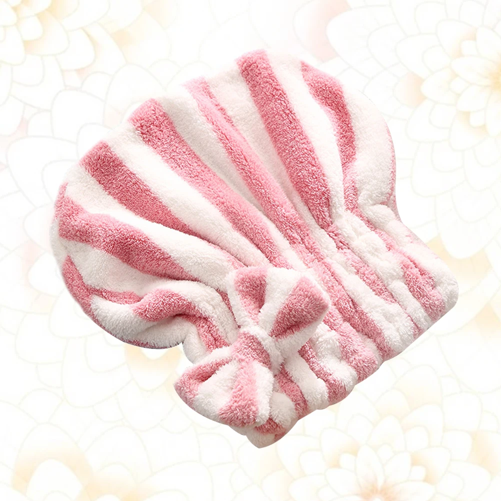 

Soft Bath Cap Set Dry Hair Cap Water Absorption Hat Headb Towel Drying Caps Pink Elastic Shower Hair Travel Bathroom