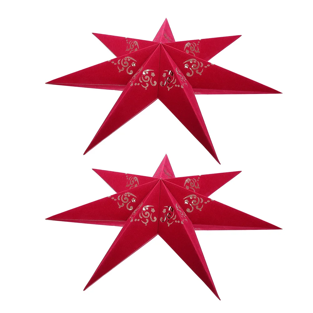 2 قطعة عيد الميلاد ورقة ستار فانوس الديكور قلادة معلقة ضوء الظل لحفل زفاف عطلة ديكور المنزل فوانيس الزفاف