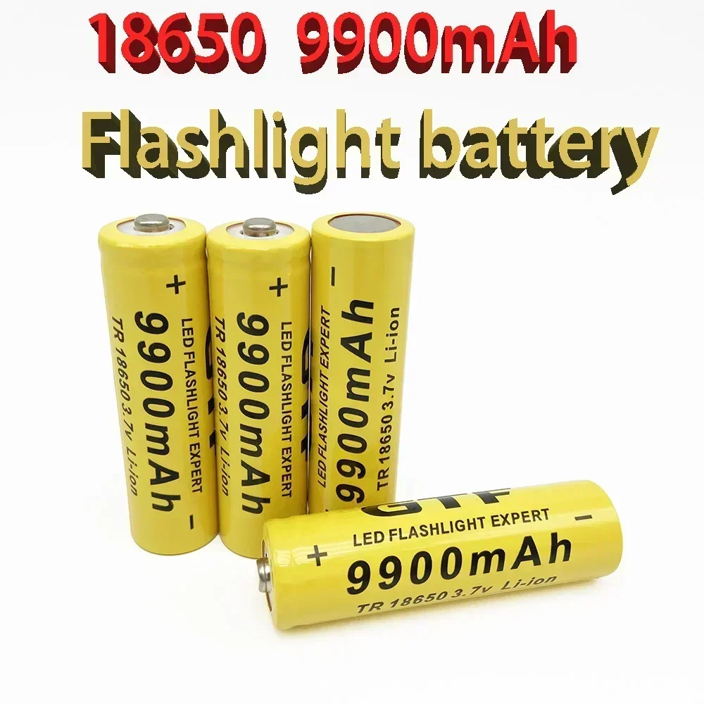 

100% New 18650 3.7V 9900mAh rechargeable lion battery for Led flash light battery 18650 battery Wholesale + USB charge