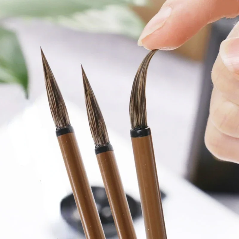 Mixed Hair Calligraphy Brushes Set Chinese Meticulous Painting Fine Line Brush Pen Chinese Calligraphy Painting Pen Sumi-e Brush