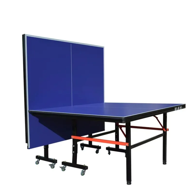 

Indoor Custom Logo Color Folding Table Tennis Table With Removable Casters Pingpong Table