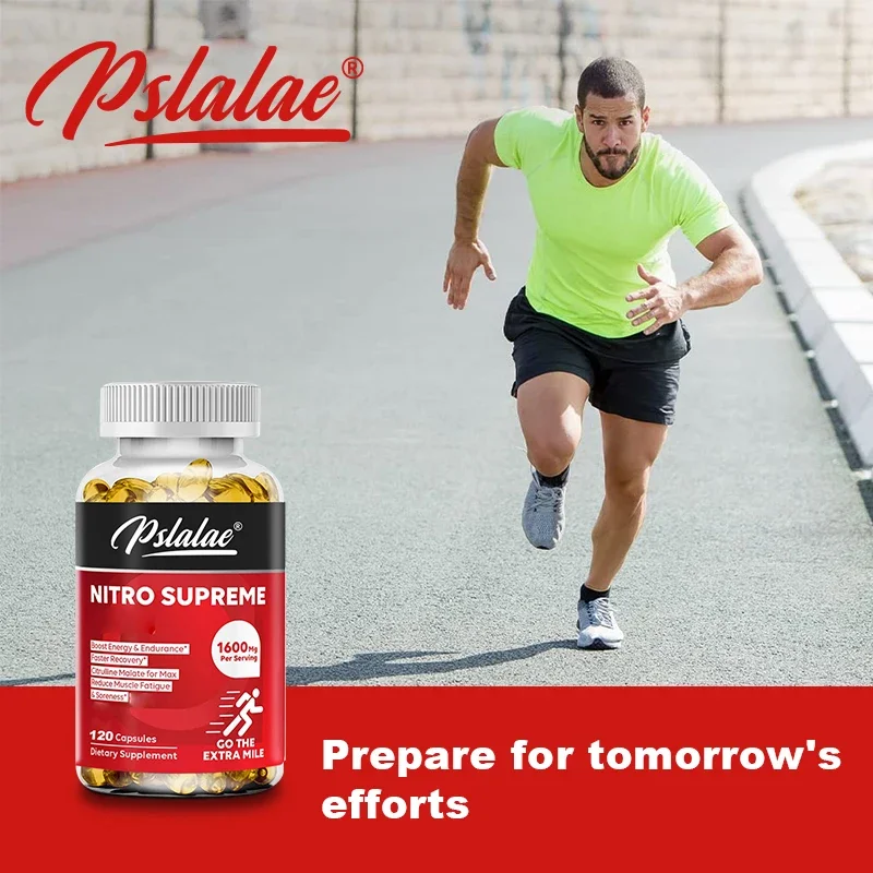 Natural Citrulline Malate Capsules - for Energy, Strength and Endurance Support During Exercise | Muscle Mass, Non-GMO