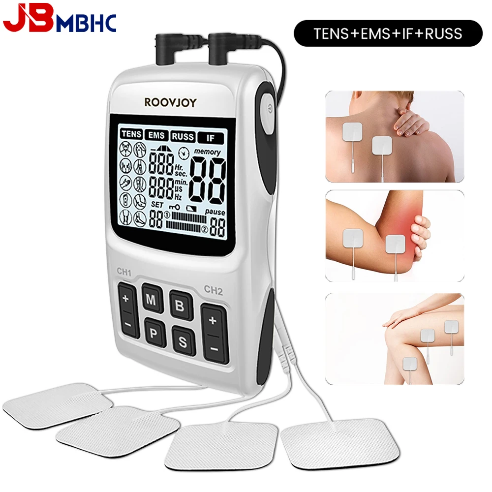 

90Level Electric TENS Muscle Stimulator EMS Acupuncture Body Massage Digital Therapy Slimming Machine Electrostimulator with IFC