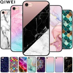 Phone Cover for iPhone SE 2020 2022 2016 Case Soft Bumper Silicon Marble Fashion Shell for iPhoneSE 5 5S Protective Capa TPU Bag