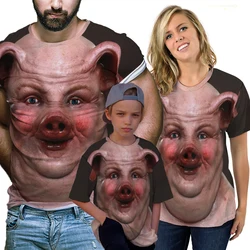 Pig Graphic Funny T Shirt Hot Selling Interesting Mens 3D Printed Summer Casual T-shirts Trend Personality Short Sleeved Tops