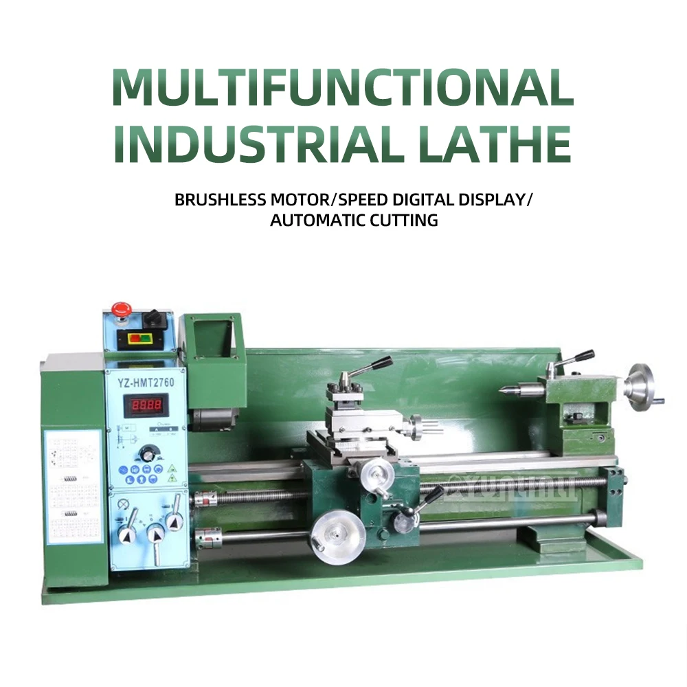 High-power lathe double lever desktop metal processing machine bed micro-precision instrument home small lathe