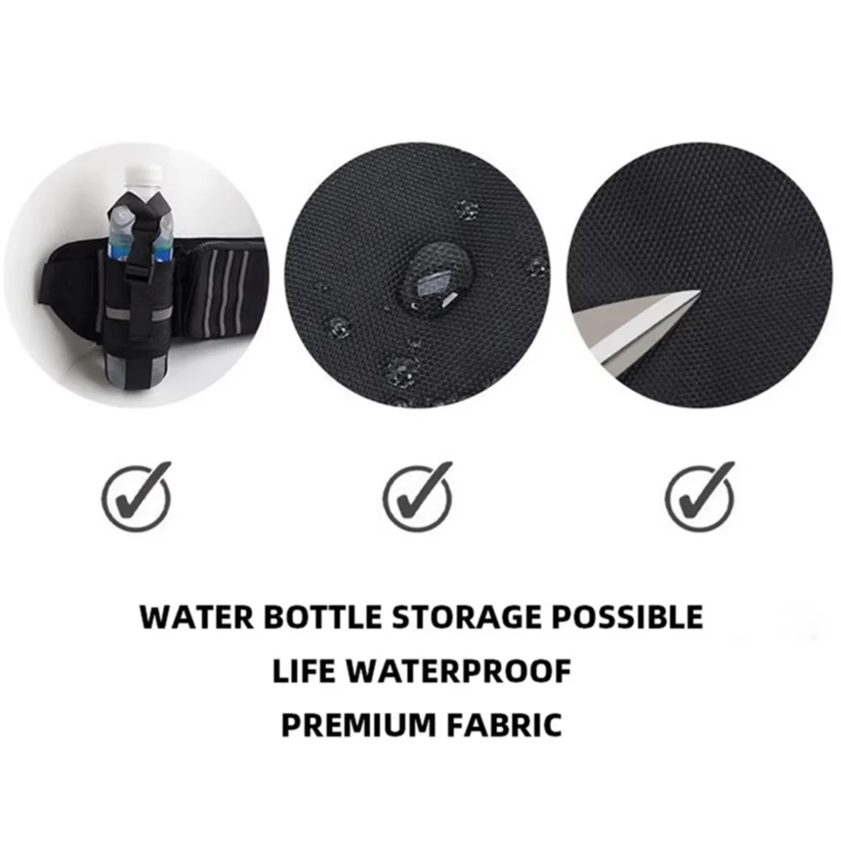 A71Z waterdichte sportheuptas met waterkokerhouder - fitness-sporttas voor hardlopen, crossbody-opslag, buitenactiviteiten