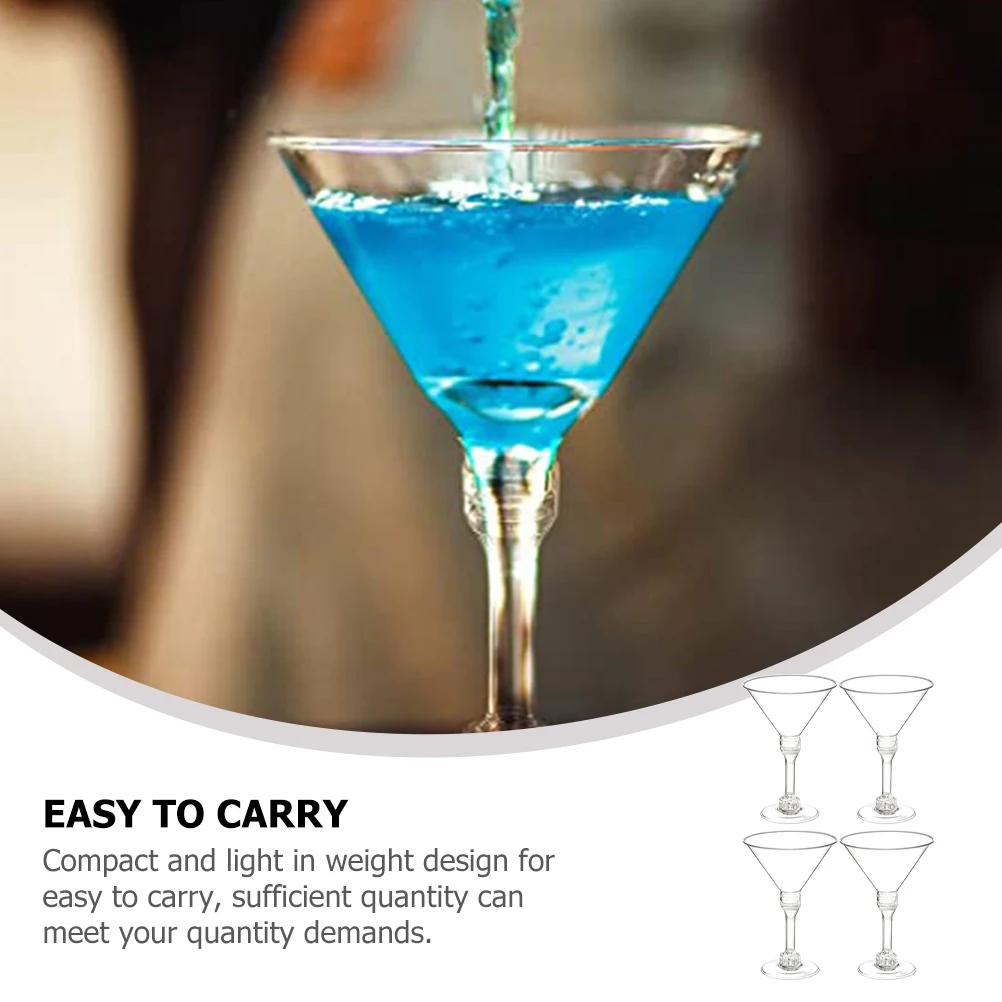 

12pcs Clear Cocktail Glasses Cups Disposable Beverage Cups Party Goblets Transparent Polycarbonate Pudding Cup Stable