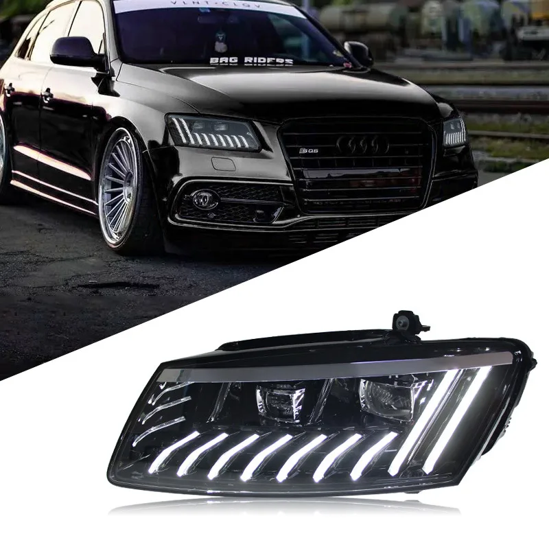 

Подходит для 08-18 Audi Q5, модифицированная светодиодная фара в сборе, дневные ходовые огни, линза указателя поворота, фара