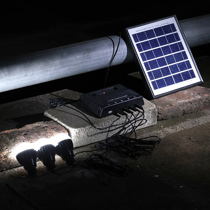 تعمل بالطاقة الشمسية 3 لمبات LED ضوء خارجي محمول قوة البنك متعدد الوظائف الإضاءة الدافئة #3