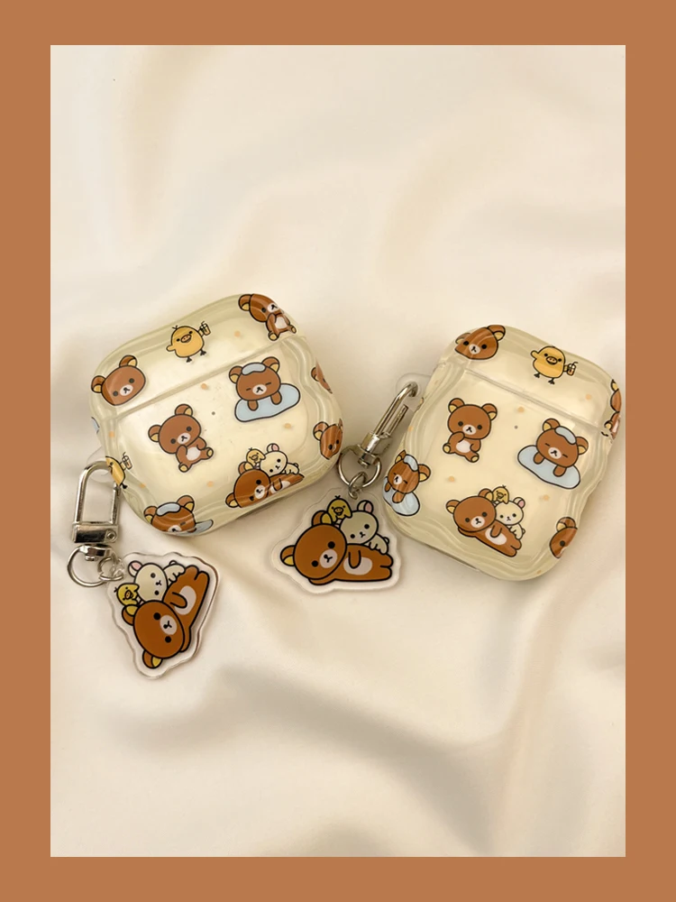 Custodia protettiva Bluetooth Wirel per custodia Lazy Bear simpatico cartone animato per auricolare iPod Pro di seconda generazione ell