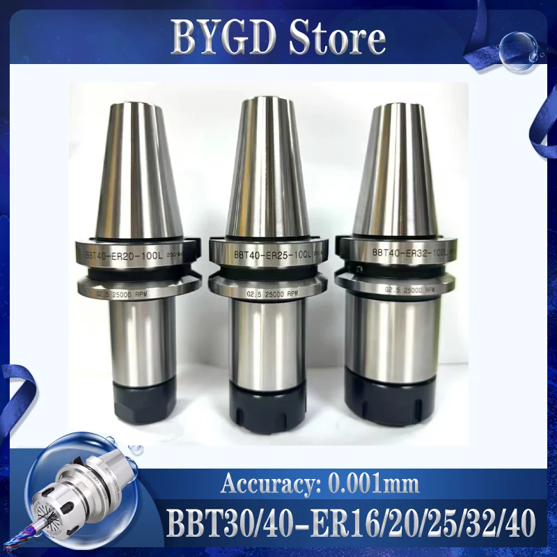 BYGD BBT BBT30 BBT40 ER tool holder BBT BBT30 BBT40 ER16 ER20 ER25 ER32 ER40 ER tool holder collet chuck bracket tool