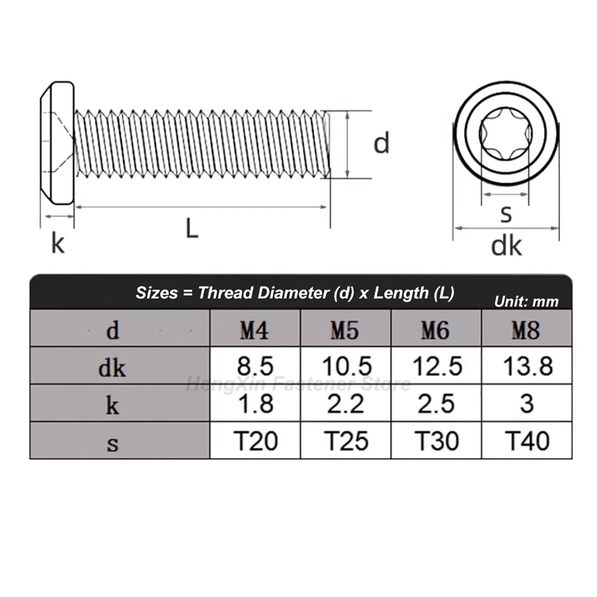 M4 M5 M6 M8 304 Stainless Steel Large Flat Torx Six-Lobe Head Furniture Screw Connector Joint Bolts Bevelled Anti-Theft Screw