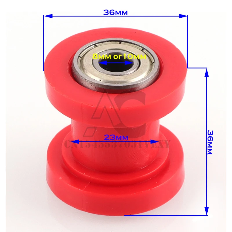 8mm 10mm Wheel Tensioner Guide Drive Chain Roller Pulley For ATV XR CR CRF Enduro Motorcycle Motocross Pit Dirt Mini Bike