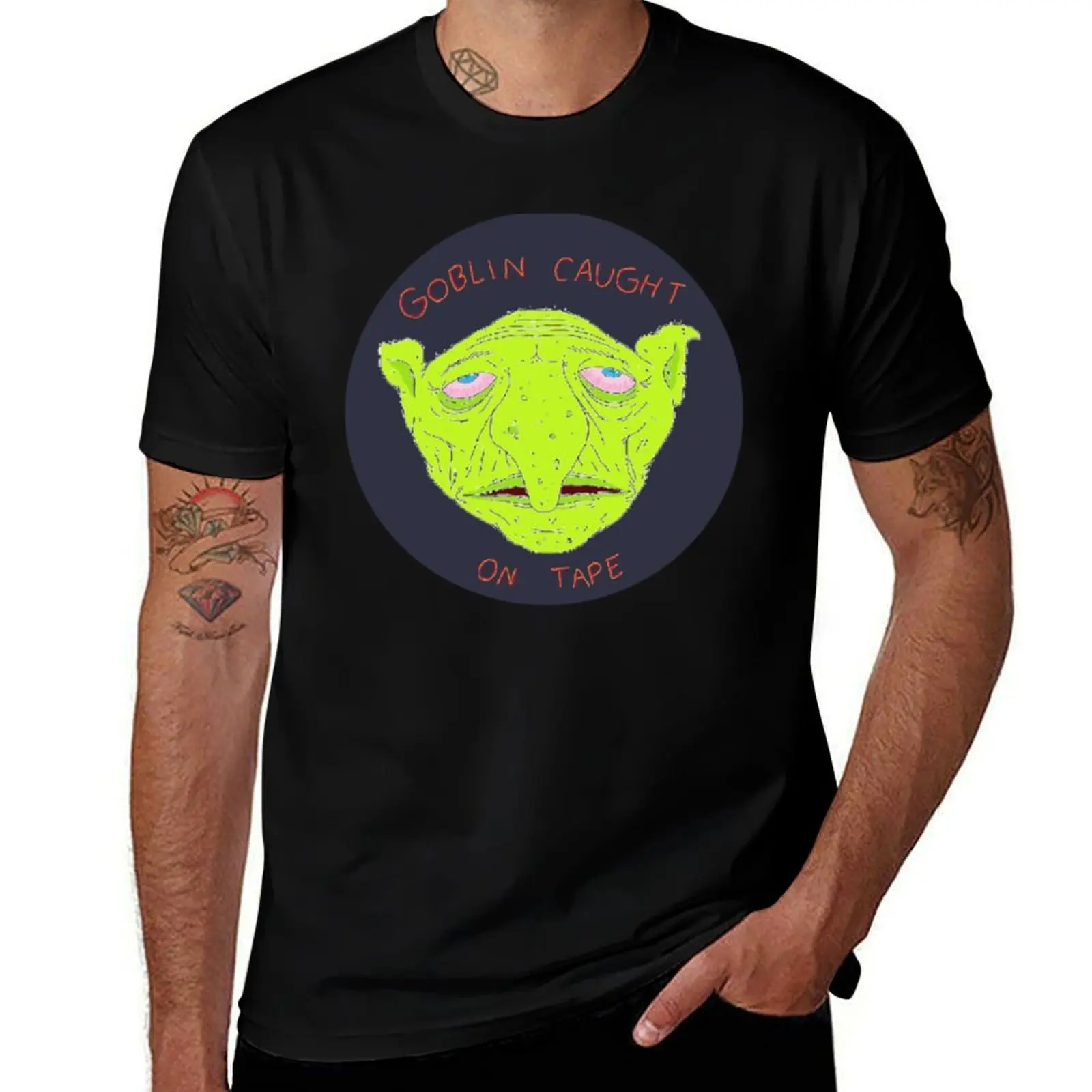 Goblin Caught On Tape Smiling Friends - Adult Swim T-Shirt Mechanic Work Tee Shirt T-Shirt