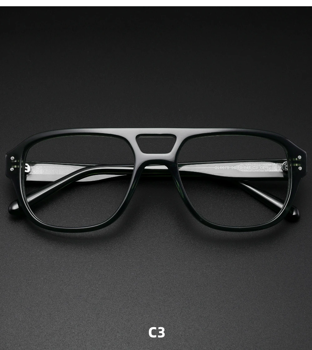 Mode Acetat Brille Rahmen für Männer Rezept Presbyopie Myopie Brillen Rahmen Frauen Luxus Marke Design Brillen – Detail 12