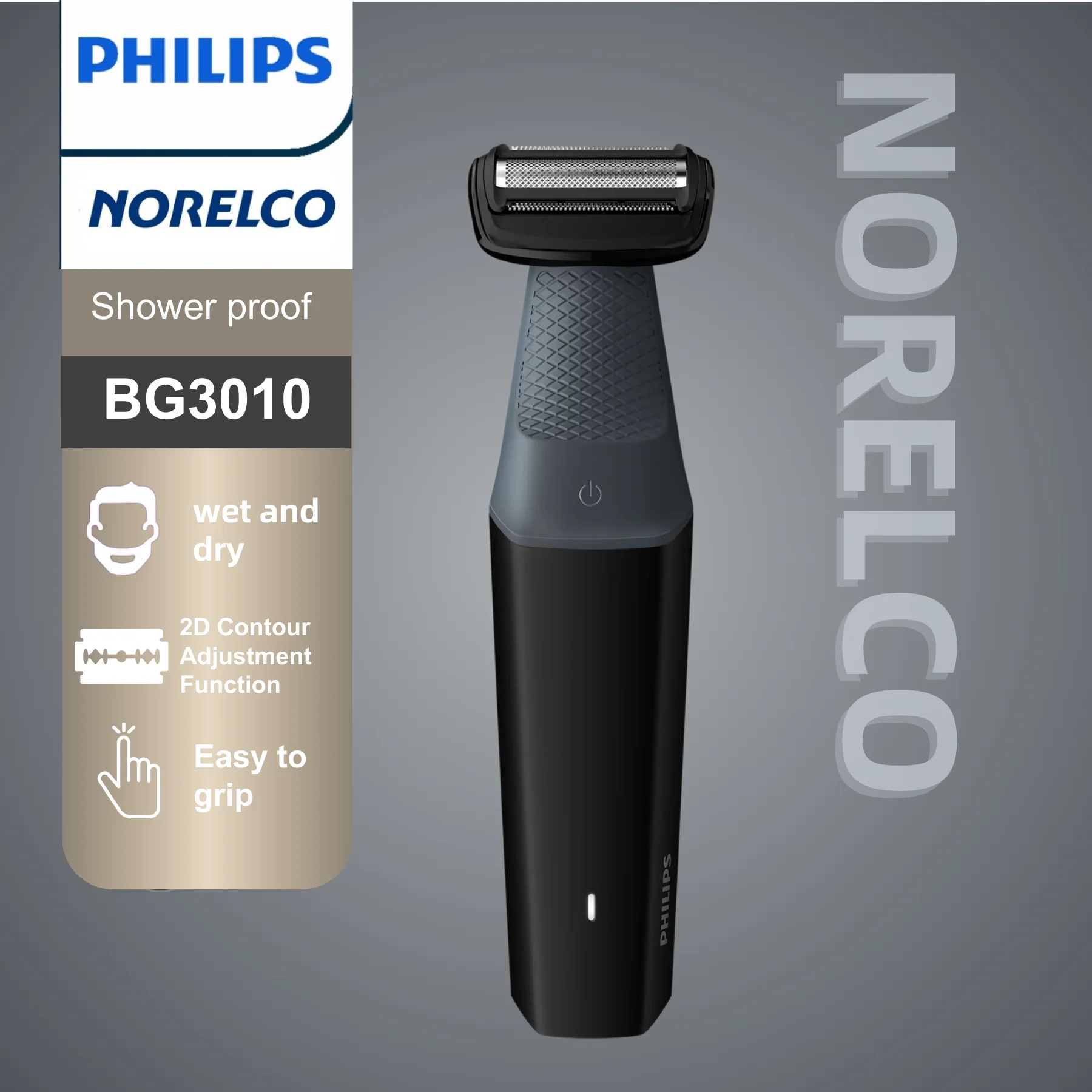 

Philips Norelco Body Groomer BG3010 Электрический триммер для бороды и бритва для лица, с головкой и телом